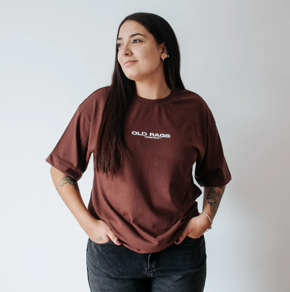 Camiseta Oversized Marrom Feminina