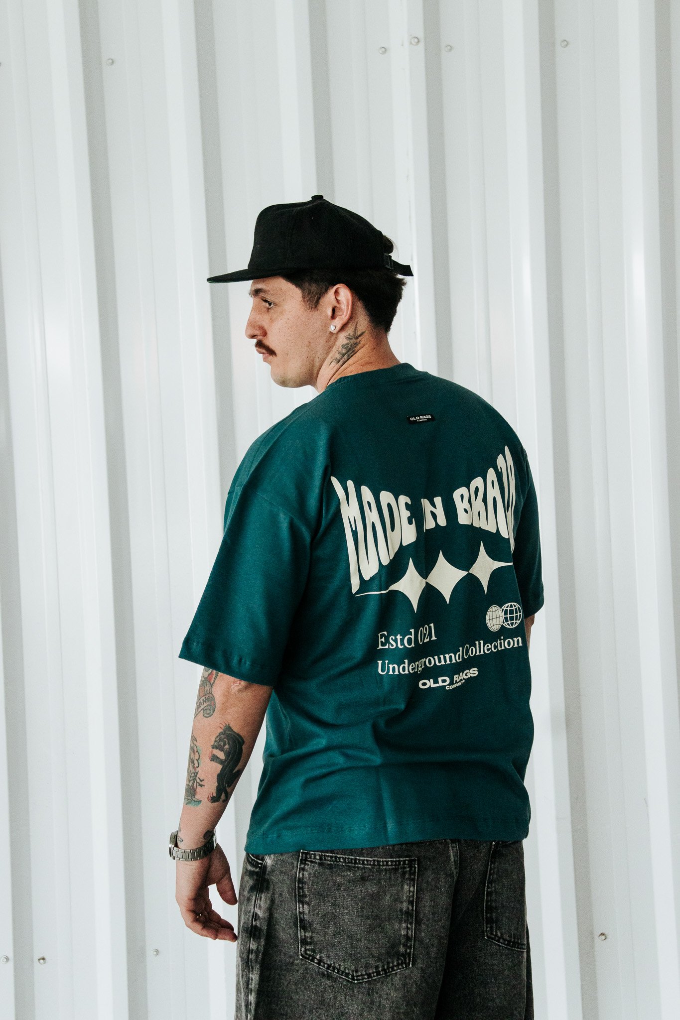 Camiseta Made In Braza Masculina Verde Cobalto